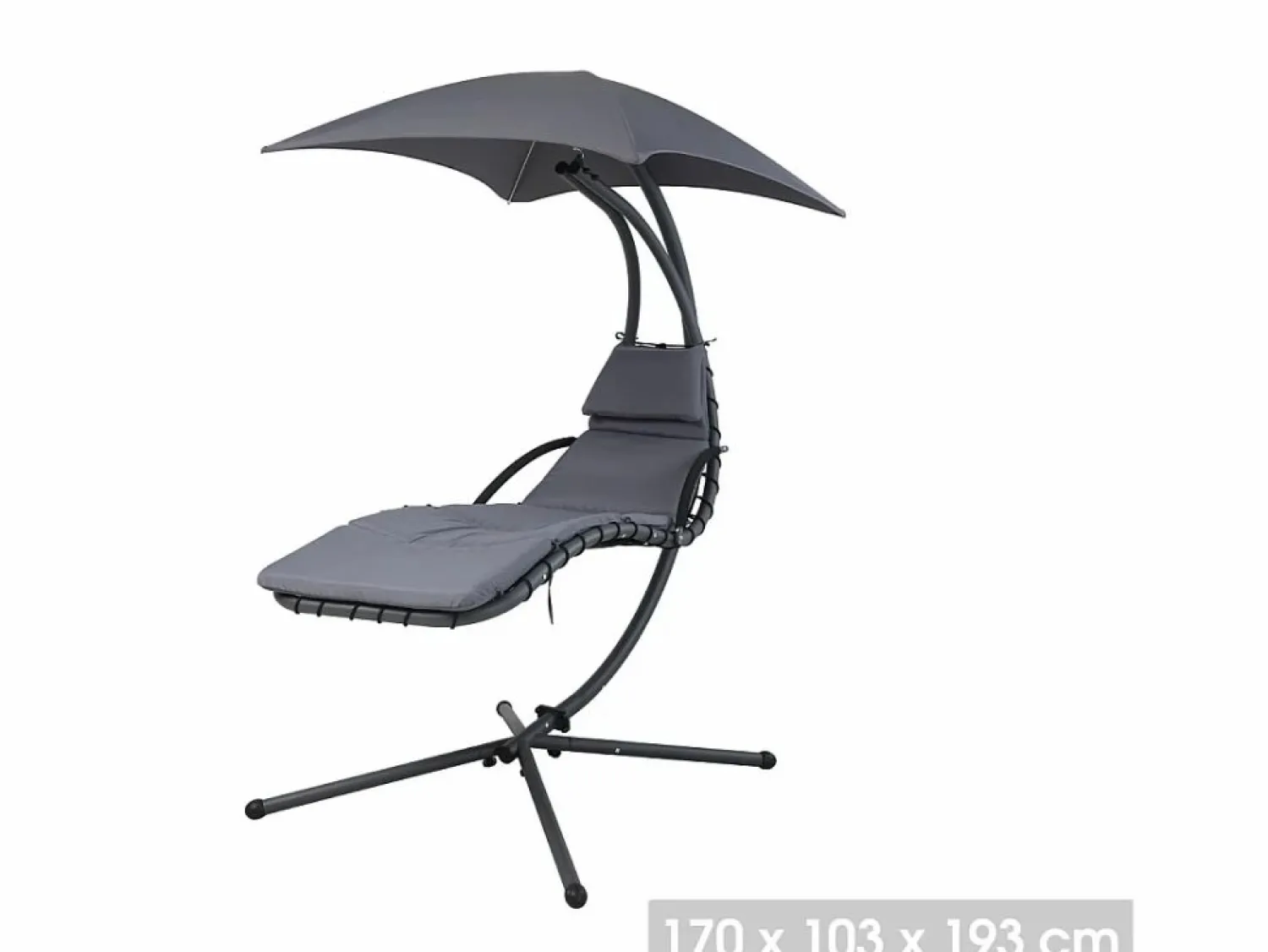 Discount Columpio de jardín suspendido con parasol – 170x103x193 cm – – Confort y elegancia Sillón Colgante