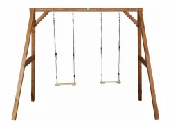 Best Axi Columpio de madera Columpio doble Marru00f3n