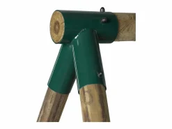 Clearance Habitat et jardin Columpio de madera "Timo" - Con 2 columpios y 1 escalera de cuerda