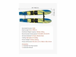 New Combo Esquí Náutico SucceBuy, 116,8 cm para Adultos con Fijaciones Ajustables X-7 Deportes Náuticos