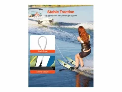New Combo Esquí Náutico SucceBuy, 116,8 cm para Adultos con Fijaciones Ajustables X-7 Deportes Náuticos