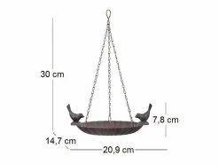 Outlet Best For Birds Comedero colgante con pájaro decorativo 2 pájaros Marru00f3n