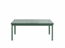 Clearance MYLIA Comedor de jardín aluminio mesa extensible 180/240 y 8 sillones - - NAURU Verde almendra
