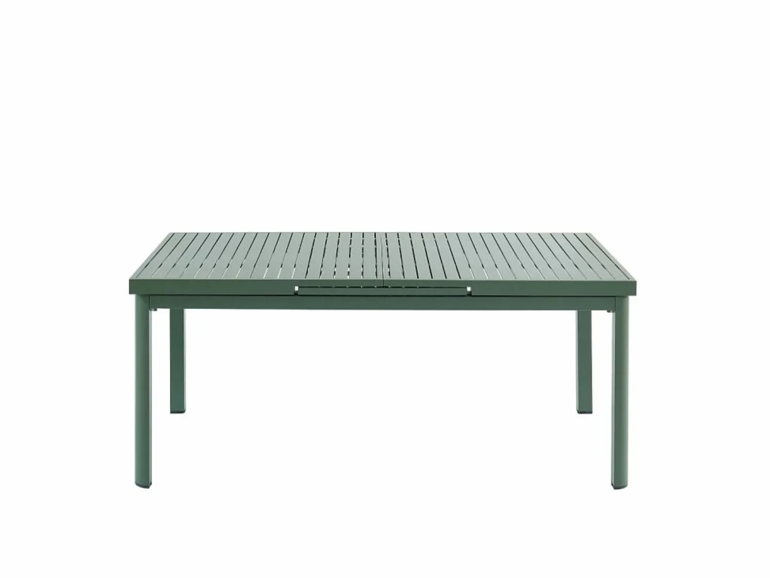 Clearance MYLIA Comedor de jardín aluminio mesa extensible 180/240 y 8 sillones - - NAURU Verde almendra