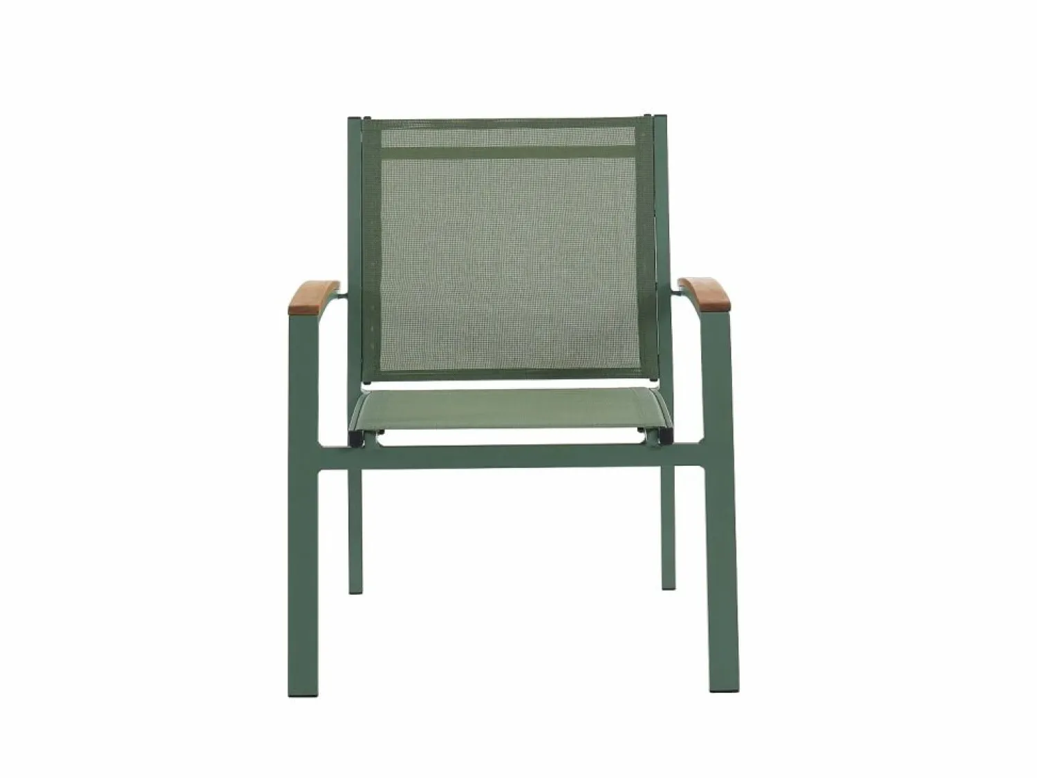 Clearance MYLIA Comedor de jardín aluminio mesa extensible 180/240 y 8 sillones - - NAURU Verde almendra