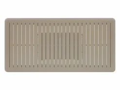Clearance MYLIA Comedor de jardín de aluminio: mesa extensible L.205/286.5 cm y 10 sillones apilables - Taupe - MACILA de Topo