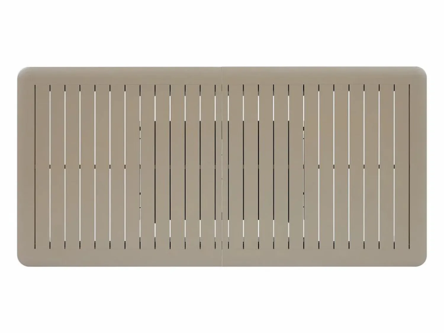 Clearance MYLIA Comedor de jardín de aluminio: mesa extensible L.205/286.5 cm y 10 sillones apilables - Taupe - MACILA de Topo