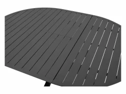 Clearance Comedor de jardín de aluminio: una mesa redonda extensible L.150/200 cm y 6 sillones apilables - Antracita - VELYRA de Comedores De Jardín