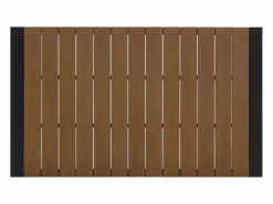 Clearance MYLIA Comedor de jardín de aluminio: una mesa L.150 cm y 6 sillones apilables - Natural claro y antracita - LIOUS de Gris antracita / Color natural claro