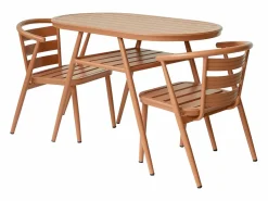 Hot Comedor de jardín de aluminio: Una mesa y 2 sillones - - ADEA de Comedores De Jardín