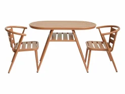 Hot Comedor de jardín de aluminio: Una mesa y 2 sillones - - ADEA de Comedores De Jardín