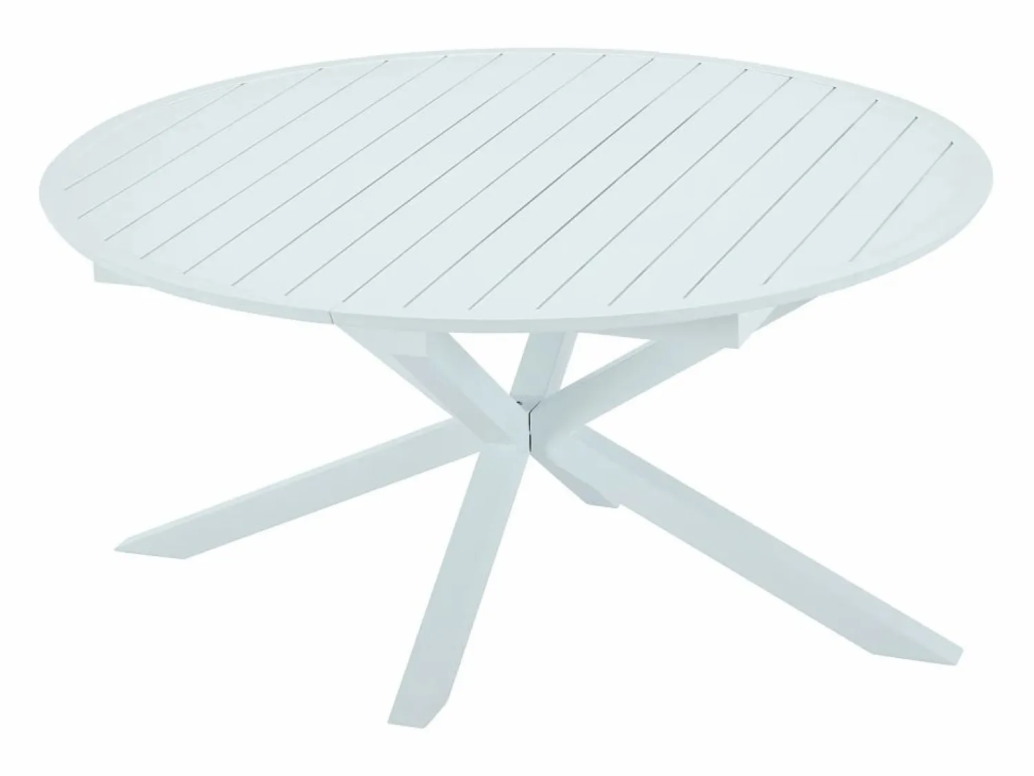 New MYLIA Comedor de jardín de aluminio: una mesa extensible + 4 sillas - YOHA de Blanco