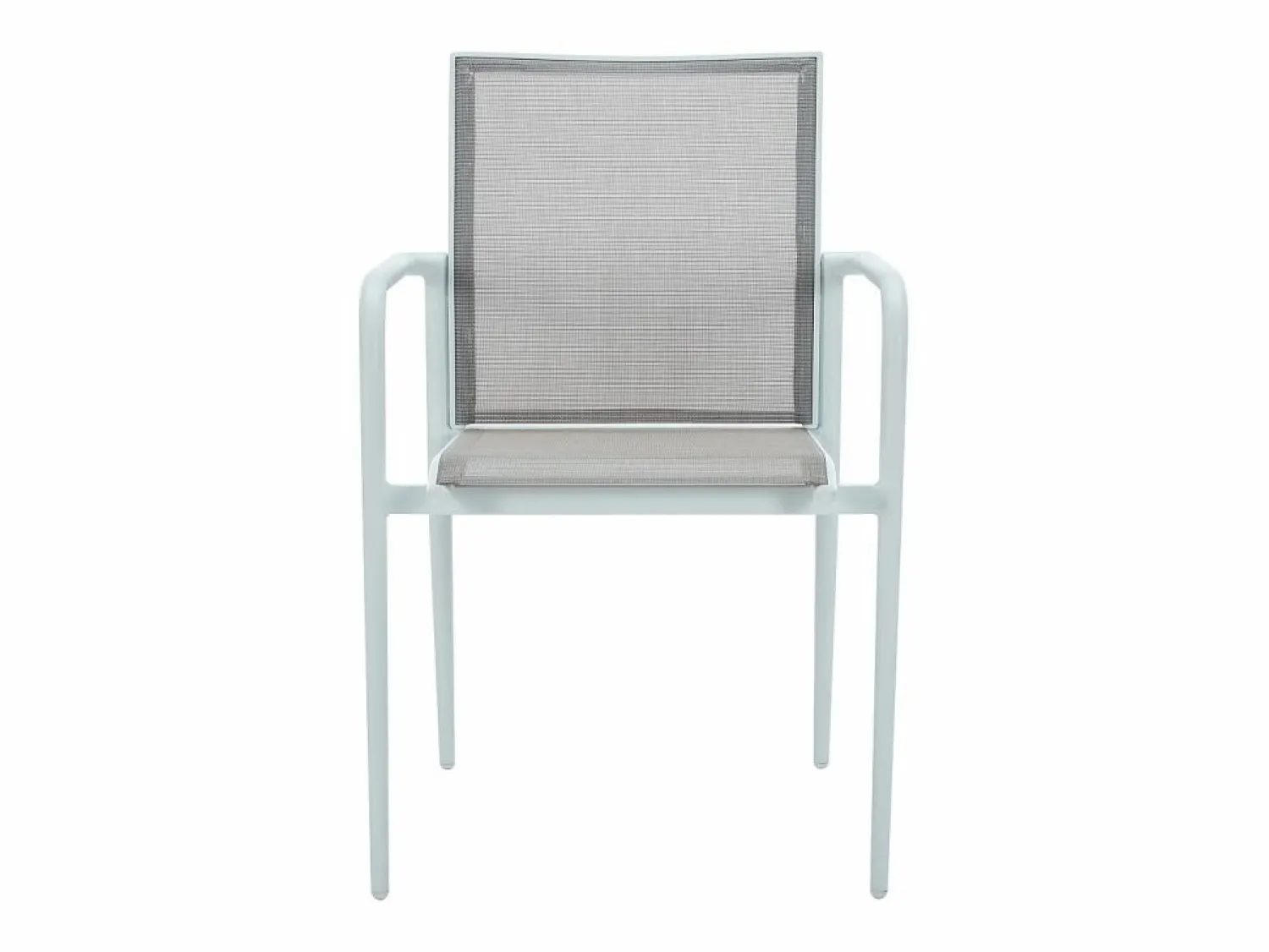 New MYLIA Comedor de jardín de aluminio: una mesa extensible + 4 sillas - YOHA de Blanco