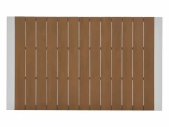 MYLIA Comedor de jardín de aluminio: una mesa L.150 cm y 6 sillones apilables - Natural claro y blanco - LIOUS de