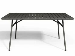 Comedor de jardín de metal: Mesa An. 160 cm y 4 sillas apilables Comedores De Jardín