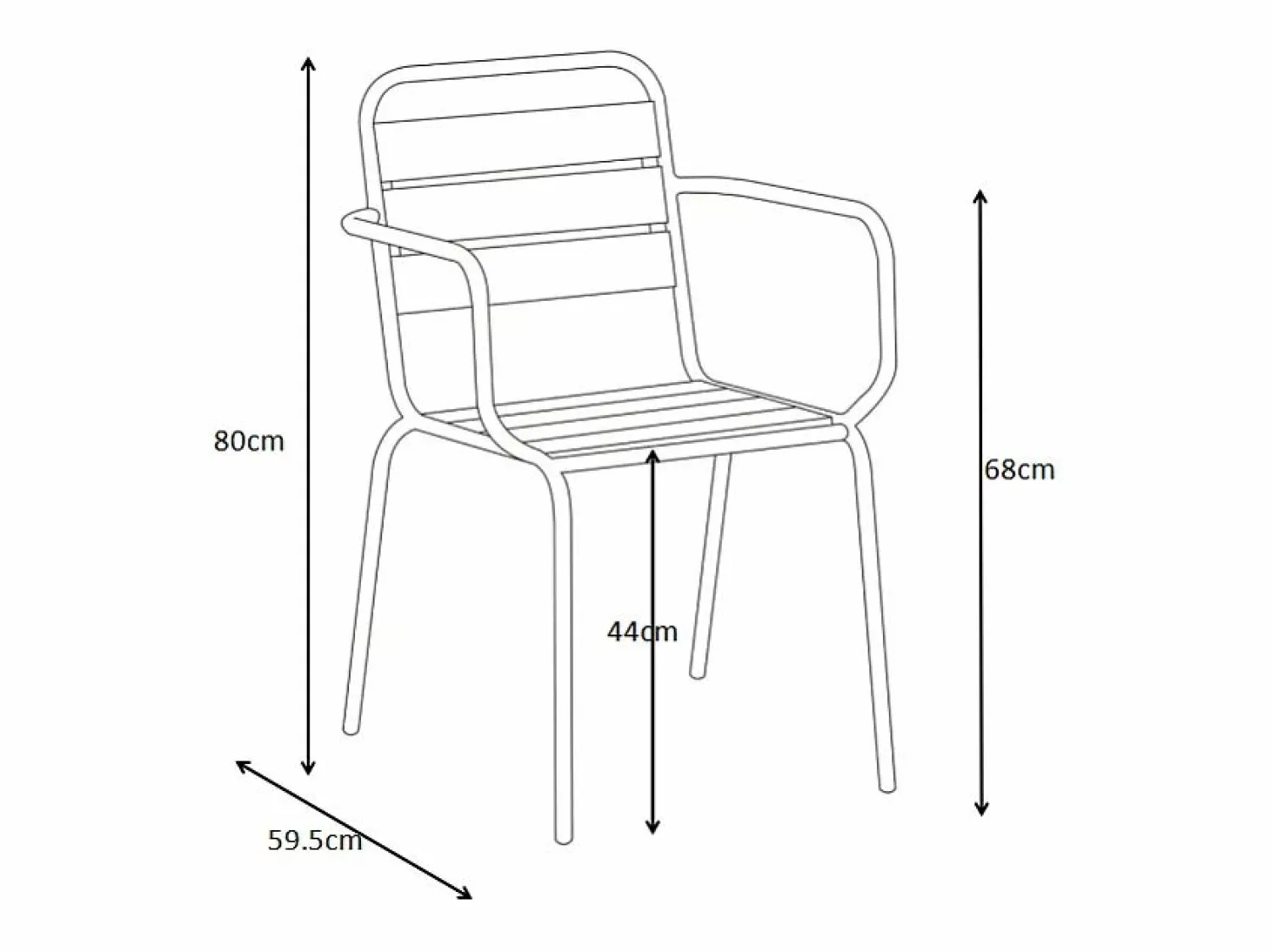 Online Comedor de jardín de metal - Mesa redonda D.130cm y 6 sillones apilables - Amarillo - MIRMANDE de Comedores De Jardín