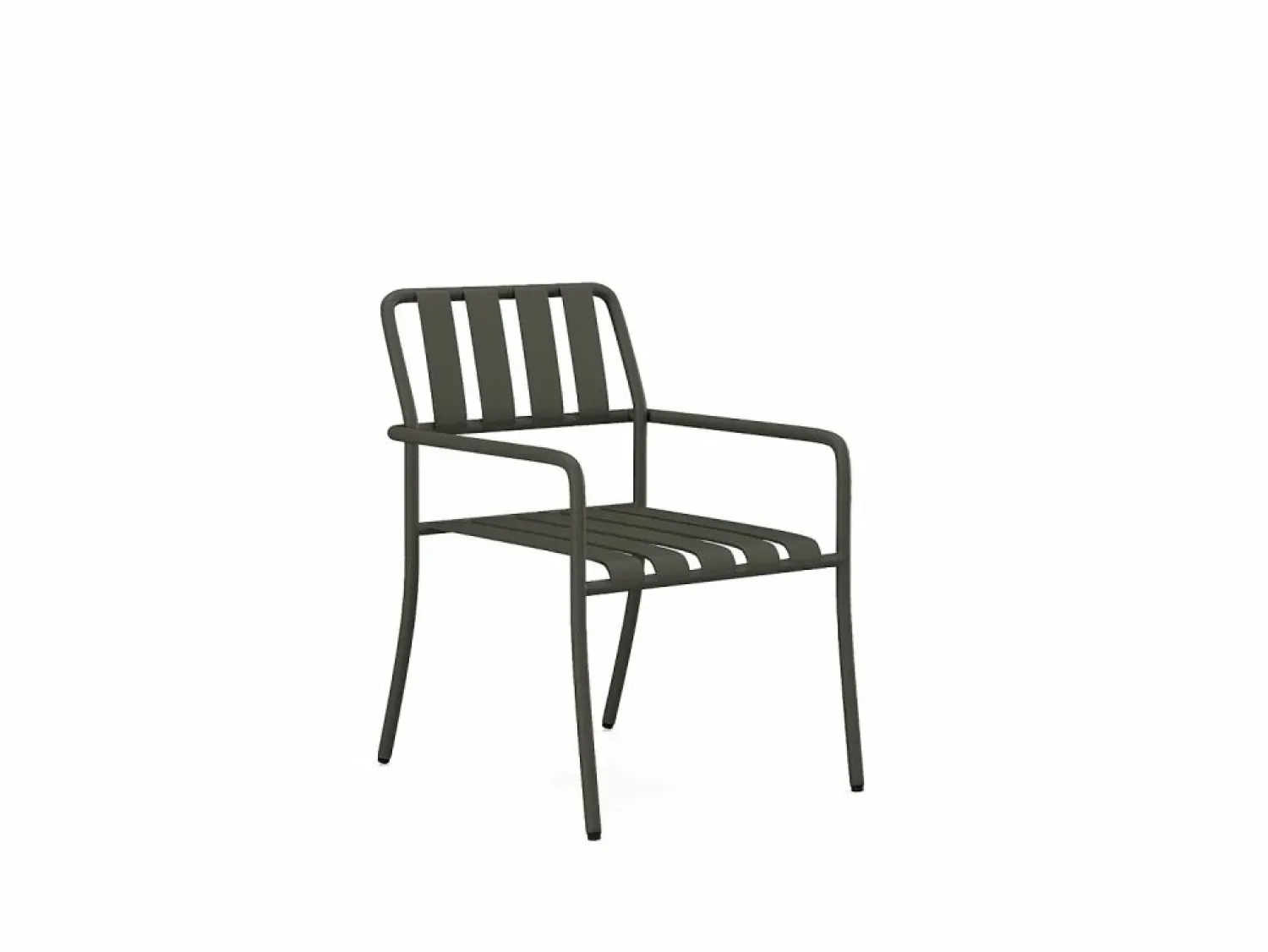 Discount MYLIA Comedor de jardín de metal: 1 mesa de 160 cm y 6 sillas - - BIRMOS Gris antracita