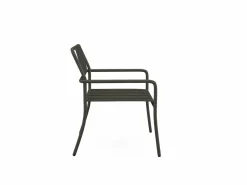 Discount MYLIA Comedor de jardín de metal: 1 mesa de 160 cm y 6 sillas - - BIRMOS Gris antracita