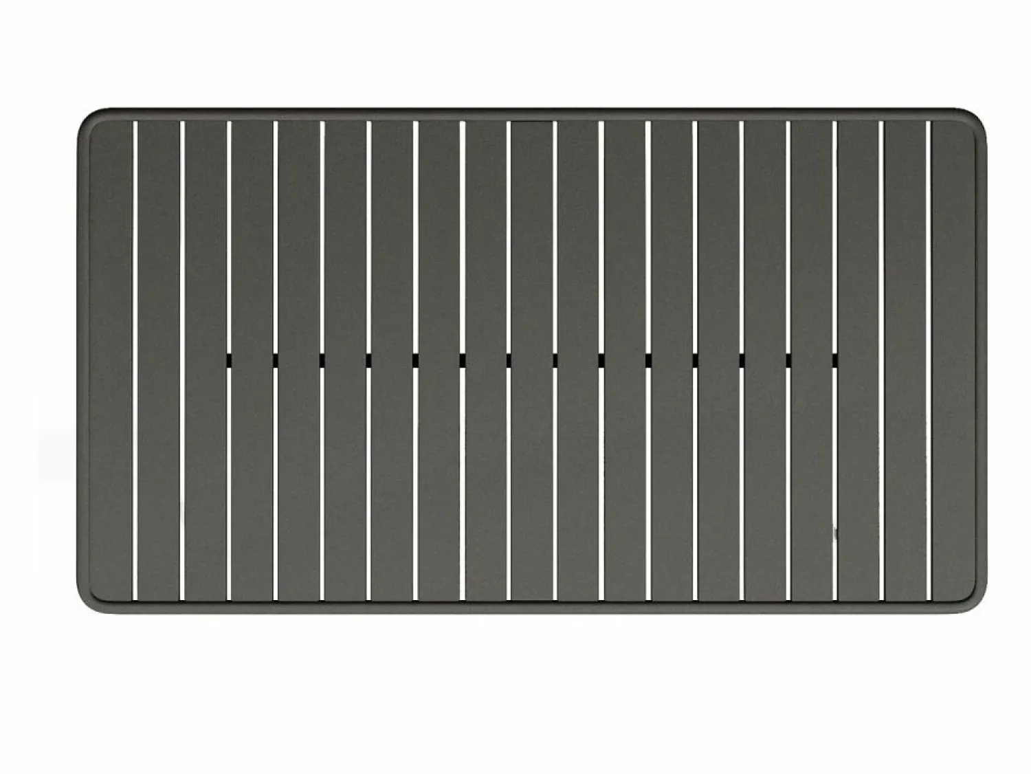 Discount MYLIA Comedor de jardín de metal: 1 mesa de 160 cm y 6 sillas - - BIRMOS Gris antracita