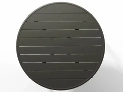 Comedor de jardín de metal - Mesa D.110 cm y 4 sillas apilables Comedores De Jardín