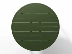 Clearance Comedor de jardín de metal 1 mesa y 4 sillones apilables Verde - MIRMANDE Comedores De Jardín