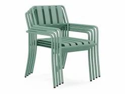 Discount Comedor de jardín de metal: 1 mesa de 160 cm y 6 sillas - - BIRMOS Comedores De Jardín