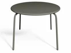 Outlet Comedor de jardín de metal 1 mesa y 4 sillones apilables - MIRMANDE Comedores De Jardín