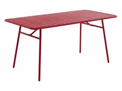 MYLIA Comedor de jardín de metal 1 mesa, 6 sillones - MIRMANDE