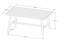 Sale MYLIA Comedor de jardín de teca: mesa L.180 cm y 6 sillas - Natural claro - TULUM de Color natural claro