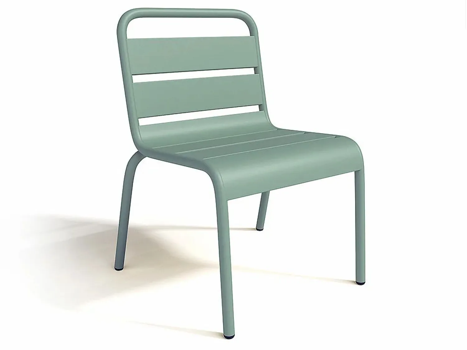 Hot MYLIA Comedor de jardín para niños de metal - 1 mesa y 4 sillas Verde almendra