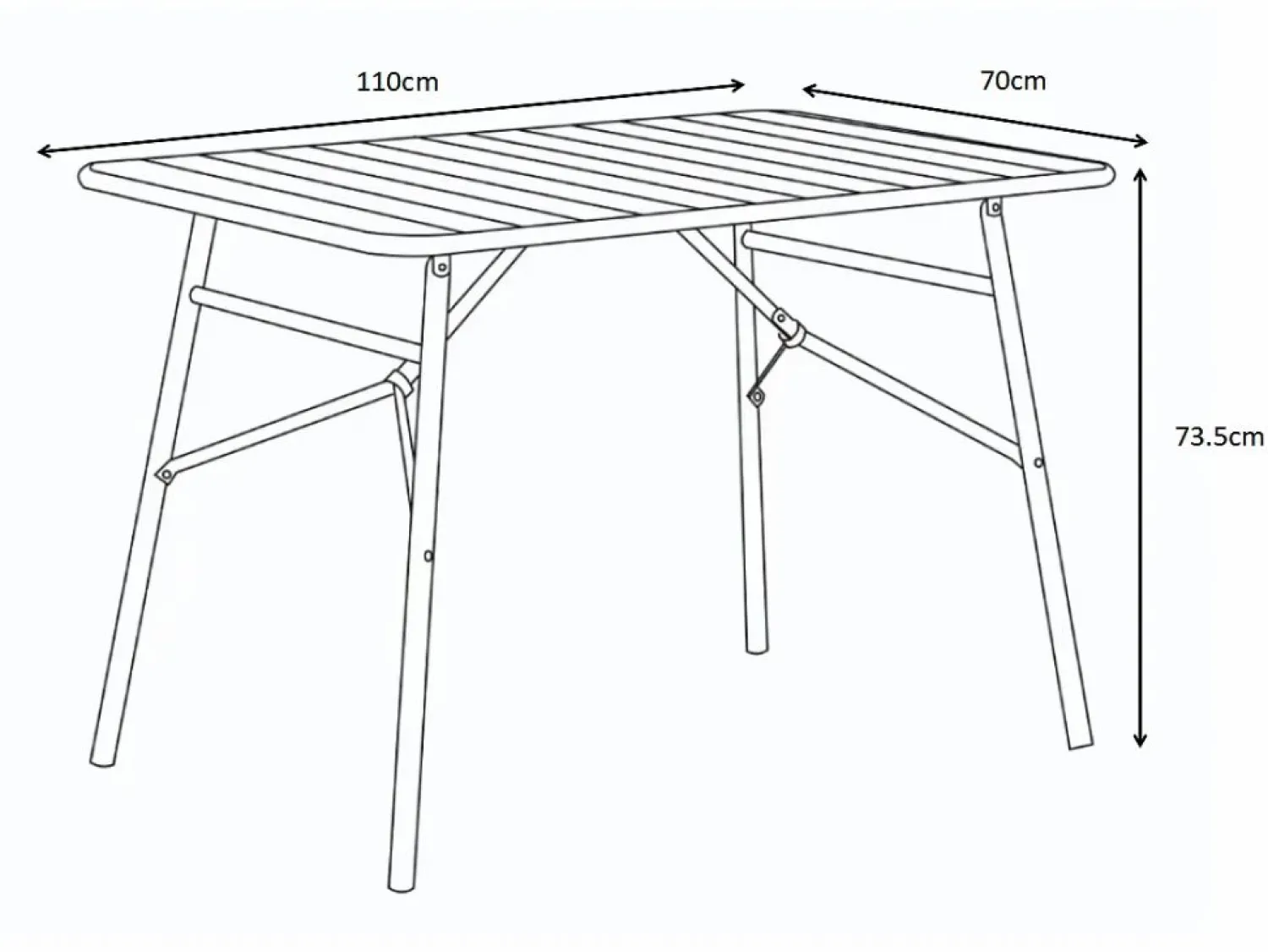 MYLIA Comedor de jardín plegable de metal: Una mesa L.110 cm + 4 sillas - Verde caqui - MIRMANDE de
