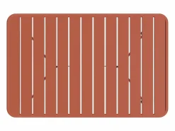 Comedor de jardín plegable de metal: Una mesa L.110 cm + 2 bancos - Terracotta - MIRMANDE de Comedores De Jardín