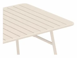 MYLIA Comedor jardín metal - una mesa de 160 cm y 4 sillas apilables color - MIRMANDE
