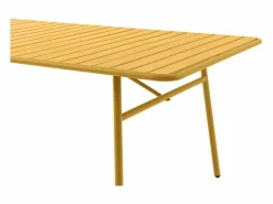 Clearance Comedor jardín metal Mesa An. 160 cm y 4 sillas - Amarillo - MIRMANDE Comedores De Jardín