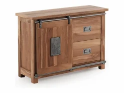 New Comoda de madera maciza de acacia reciclada Color natural claro