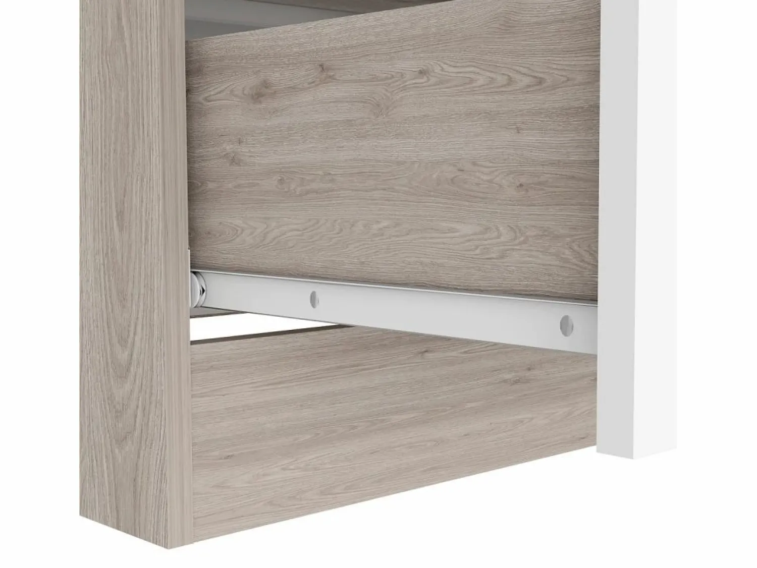 Best Comoda Melia en melamino con 3 cajones de rieles metalicos , , 75.7 cm X 80 cm X 39.8 cm Cómoda