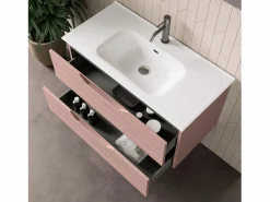Discount Composición 4 piezas SOLMIRA empolvado Mueble De Baño Simple