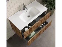 Outlet Composición 4 piezas VENERE roble Mueble De Baño Simple