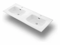 Sale Composición de doble lavabo 5 piezas SOLMIRA Gris