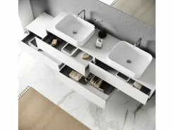 Discount Composición lavabo doble 9 piezas ASTRA Havana Beige