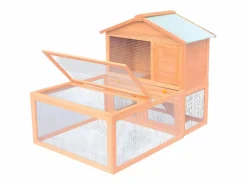 Sale Conejera jaula de animales con patio exterior madera ES735397 Transportín De Paseo Para Animales