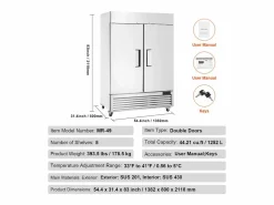 Sale Congelador Comercial SucceBuy 1 100 L Vertical 2 Puertas Plateado