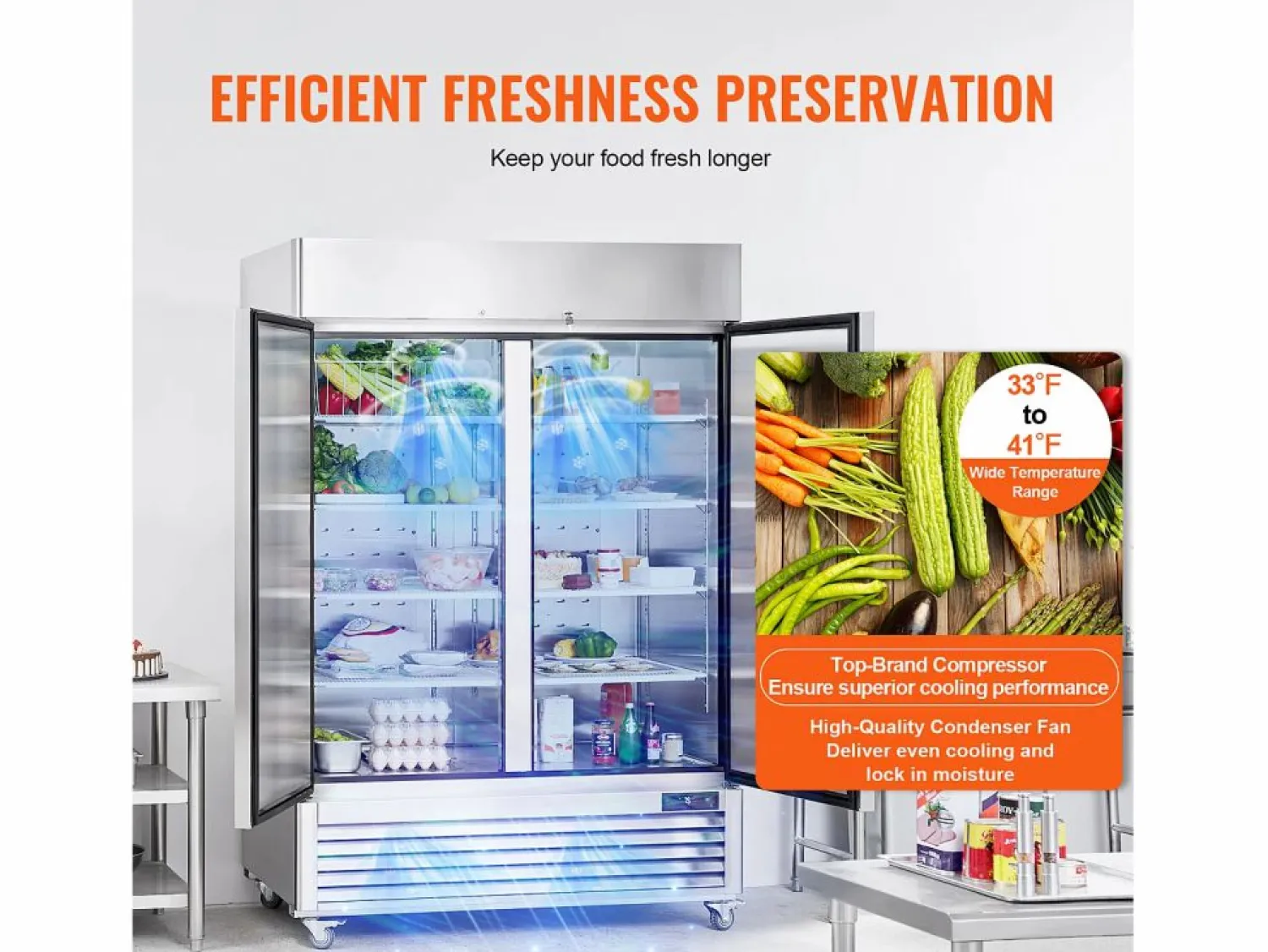 Sale Congelador Comercial SucceBuy 1 100 L Vertical 2 Puertas Plateado