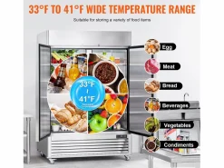 Sale Congelador Comercial SucceBuy 1 100 L Vertical 2 Puertas Plateado