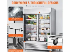 Sale Congelador Comercial SucceBuy 1 100 L Vertical 2 Puertas Plateado