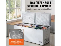 Outlet Congelador Horizontal SucceBuy de 561 L con 4 Cestas y Tapas Dobles Blanco