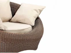 New MYLIA Conjunto 2 sillones jardín resina color marrón - WHITEHEAVEN Marru00f3n