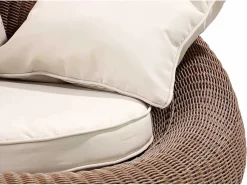 New MYLIA Conjunto 2 sillones jardín resina color marrón - WHITEHEAVEN Marru00f3n