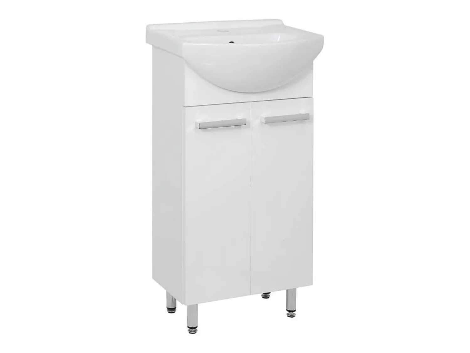 Conjunto para baño de pie, 45 cm, armario con lavabo, columna, semicolumna Lupo