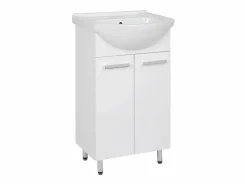 Conjunto para baño de pie 50 cm Armario con lavabo Columna 50 cm Semicolumna Armario superior Lupo